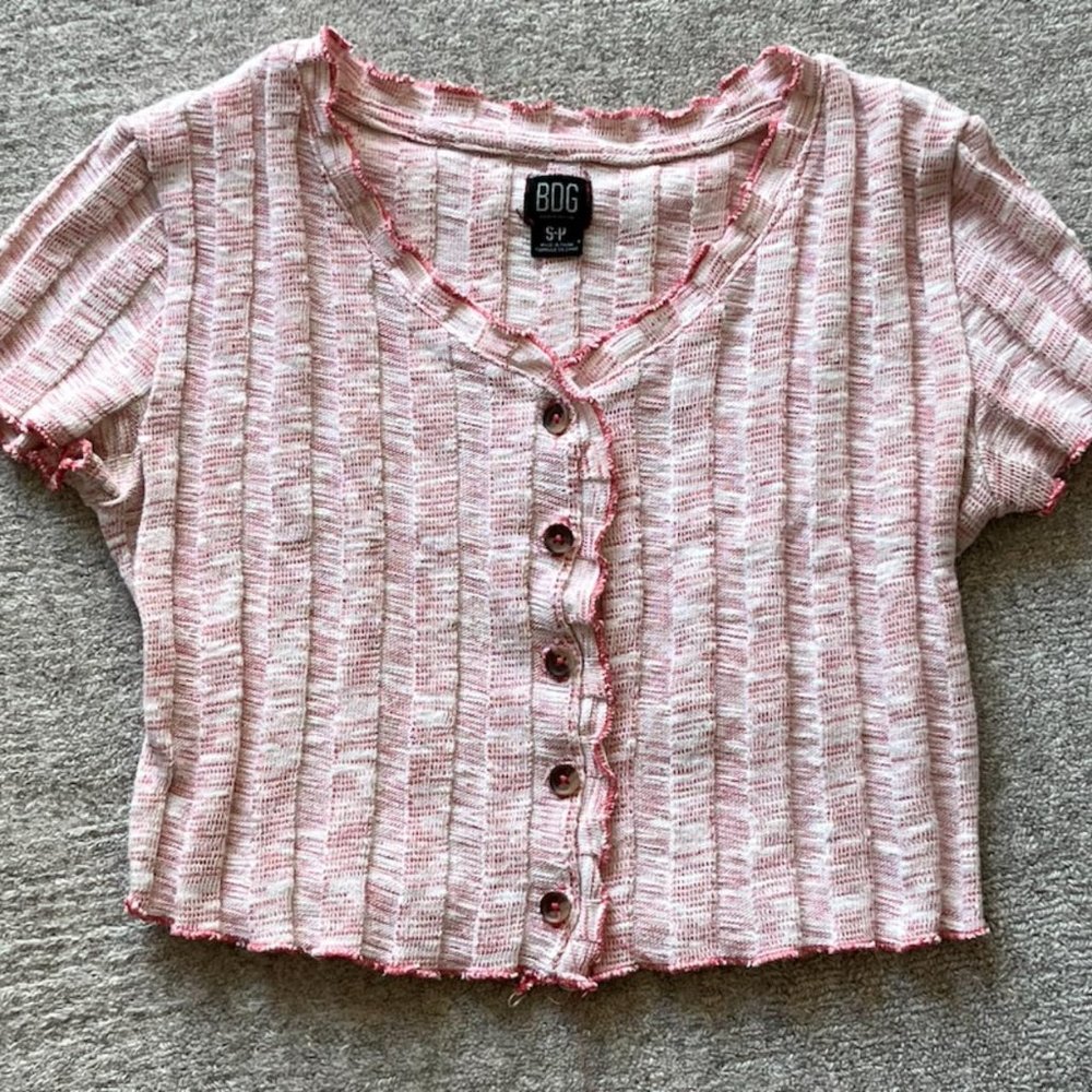 Urban Outfitters BDG Short Sleeve Sweater Cami Cardigan